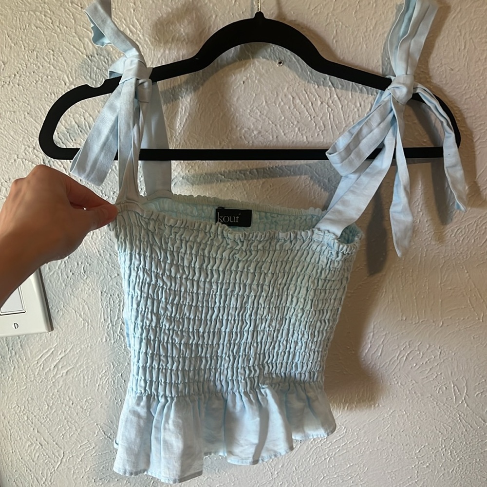 Blue Crop Top